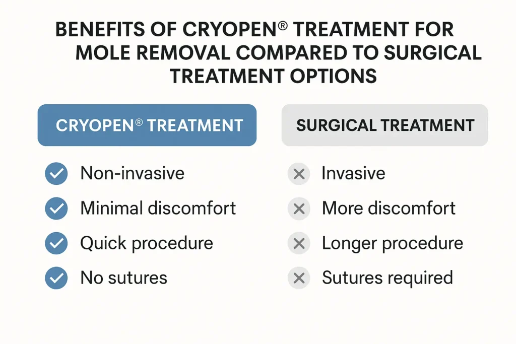 Benefits of facial mole removal Thame - call our team today to book a consultation